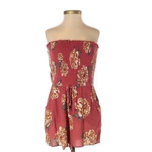 Band of Gypsies Floral Strapless Romper | Small
